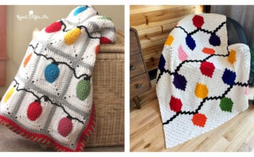 Christmas Holiday Lights Blanket Free Crochet Patterns