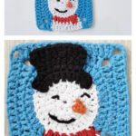 Christmas Snowman Square Crochet Pattern