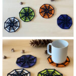 Halloween Spider Web Coasters Crochet Pattern