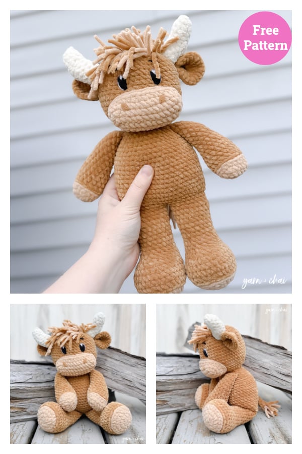 Highland Cow Amigurumi Free Crochet Pattern 