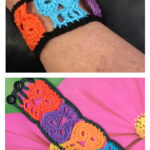 Quartet Day of the Dead skull Bracelet Free Crochet Pattern