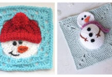 Snowman Granny Square Crochet Patterns