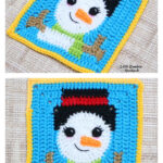 Snowman Square Crochet Pattern