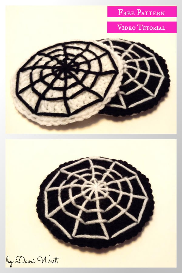 Spider Web Coaster Free Crochet Pattern and Video Tutorial