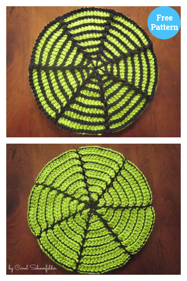 Spider Web Coaster Free Crochet Pattern