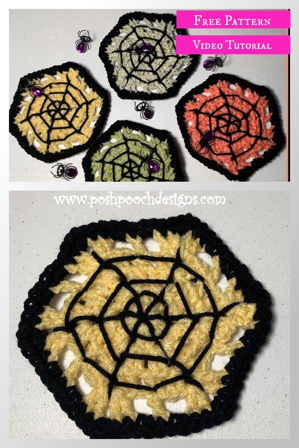 Spider Web Coasters Free Crochet Pattern and Video Tutorial