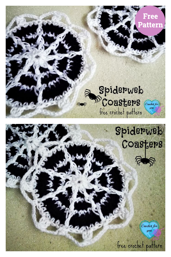 Spiderweb Coasters Free Crochet Pattern