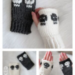 Spooky Skull Hand Warmers Free Crochet Pattern