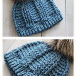 Step Ladder Beanie Hat Free Crochet Pattern and Video Tutorial