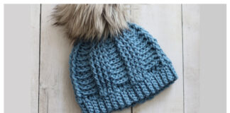 Step Ladder Beanie Hat Free Crochet Pattern and Video Tutorial