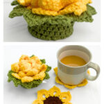 Sunflower Coaster Set Crochet Pattern