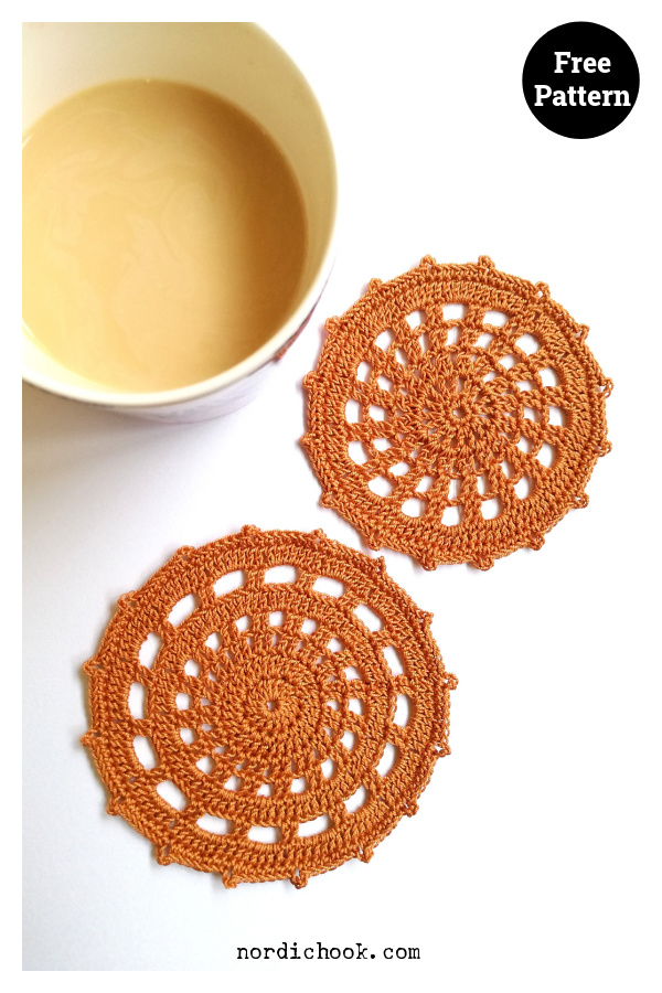 Two Spider Web Coasters Free Crochet Pattern