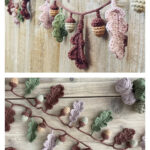 Autumn Oak Leaves & Acorns Garland Crochet Pattern