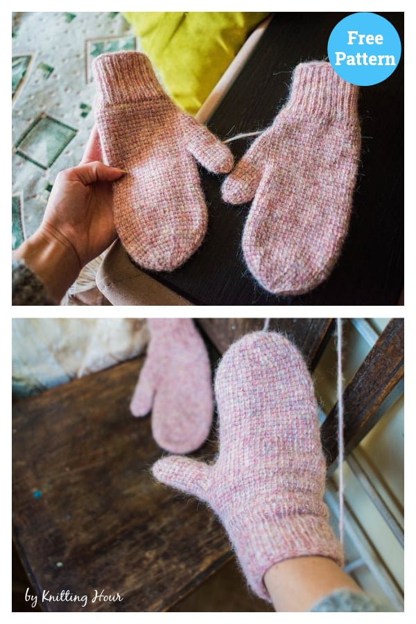 Basic Tunisian Stitch Mittens Free Crochet Pattern