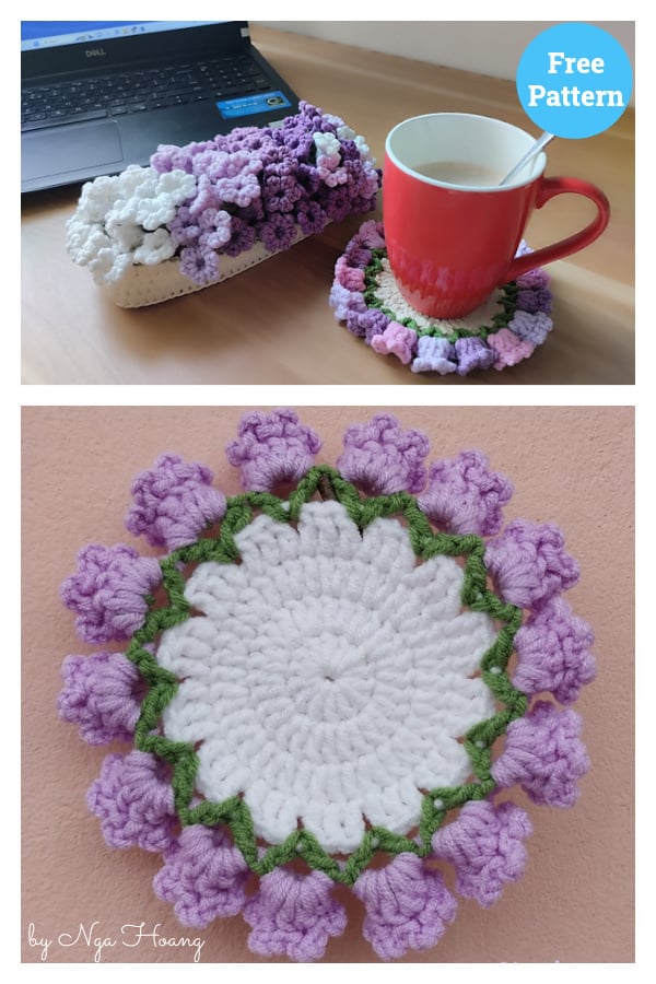 Bell Flower Coaster Free Crochet Pattern