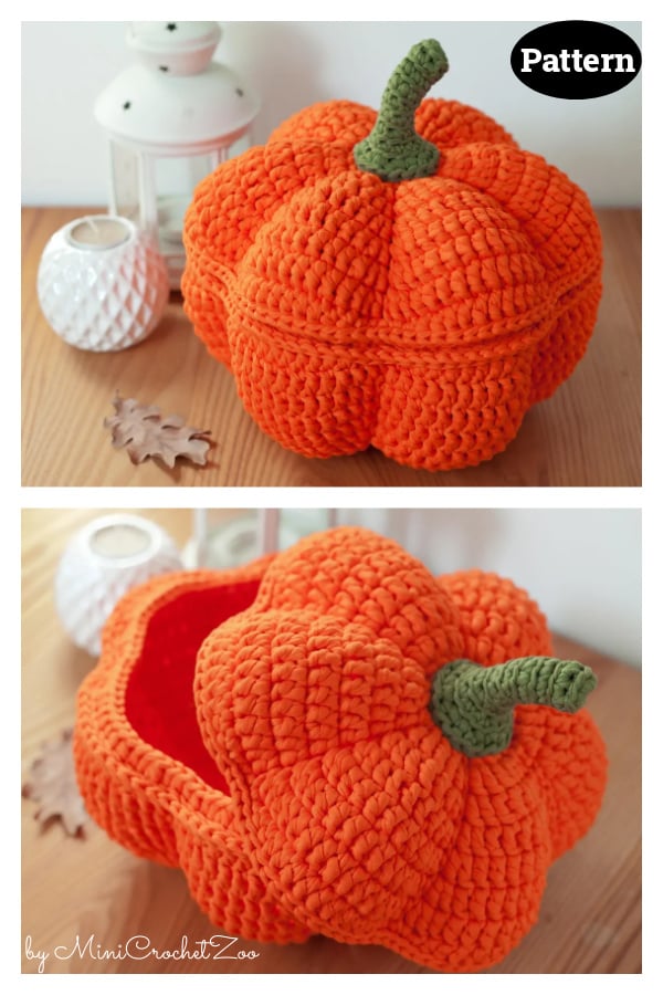 Big Pumpkin Basket Crochet Pattern