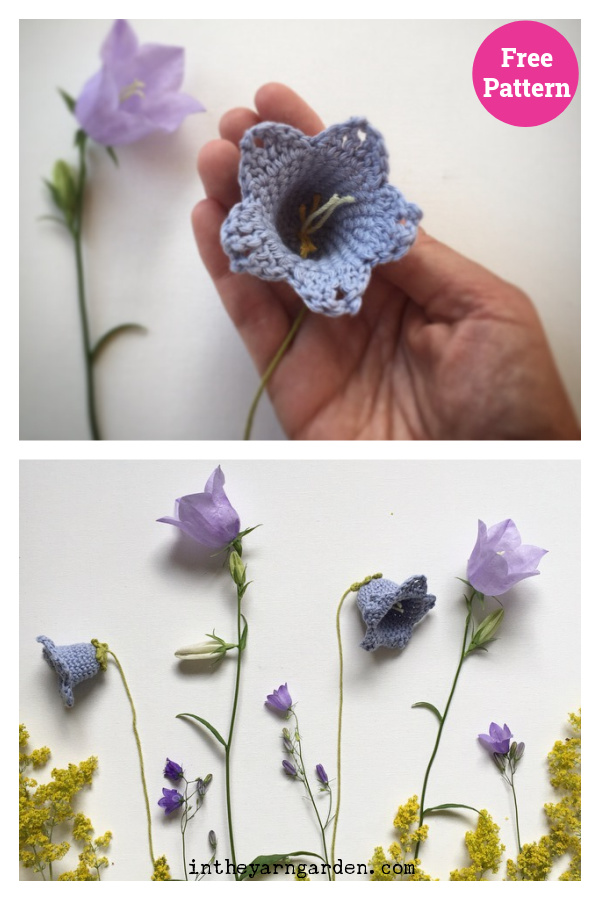 Blue Bell Flowers Free Crochet Pattern