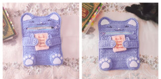 Cat Book Sleeve Free Crochet Pattern and Video Tutorial