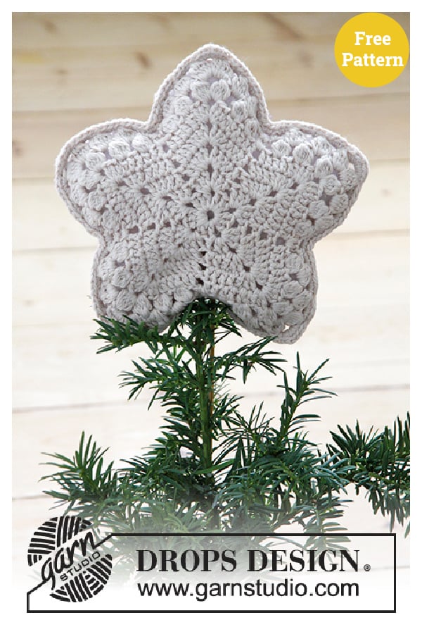 Christmas Tree Star Topper Free Crochet Pattern