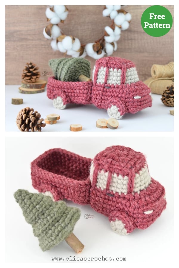 Christmas Truck Amigurumi Free Crochet Pattern 