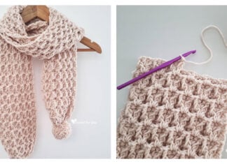 Cozy Cable Look Scarf Free Crochet Pattern