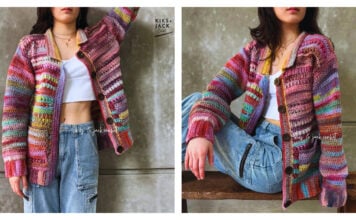 Easy Scrap Yarn Cardigan Free Crochet Pattern