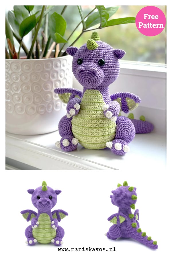 Elio the Dragon Amigurumi Free Crochet Pattern