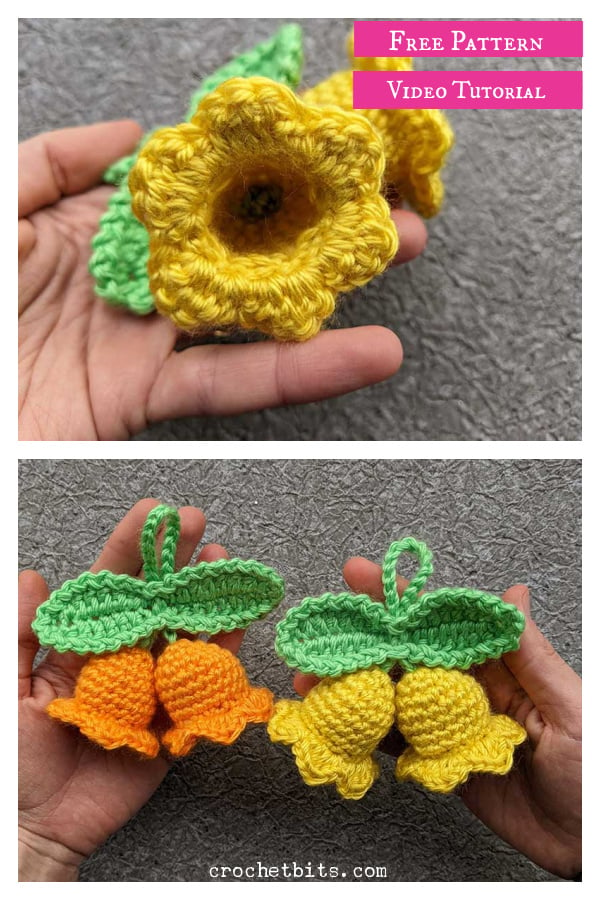 Flowers Bell Free Crochet Pattern and Video Tutorial