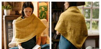 Heart of Gold Textured Wrap Free Crochet Pattern