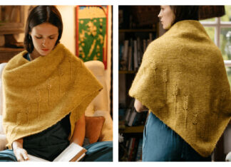 Heart of Gold Textured Wrap Free Crochet Pattern