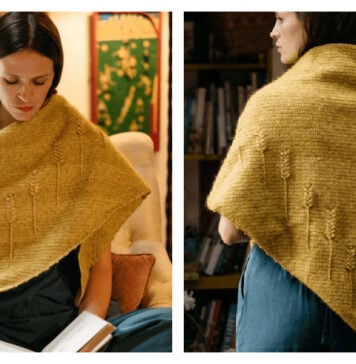 Heart of Gold Textured Wrap Free Crochet Pattern