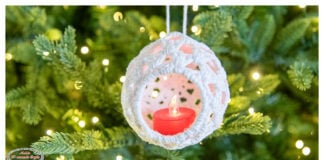 LED Light Ornament Free Crochet Pattern and Video Tutorial