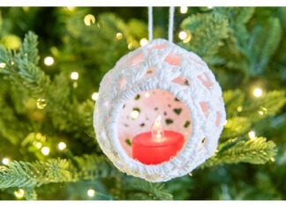 LED Light Ornament Free Crochet Pattern and Video Tutorial