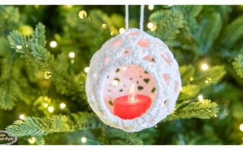 LED Light Ornament Free Crochet Pattern and Video Tutorial