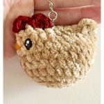 No Sew Mini Chicken Keyring Crochet Pattern