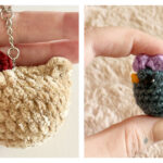 No Sew Mini Chicken Keyring Free Crochet Pattern