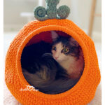 Pumpkin Cat Bed Free Crochet Pattern