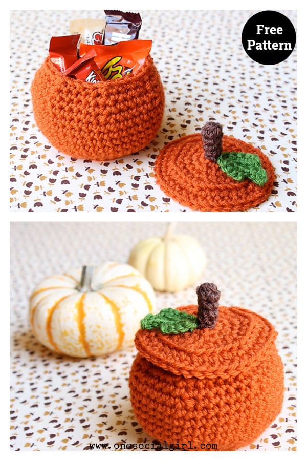 Pumpkin Treat Bowl Free Crochet Pattern