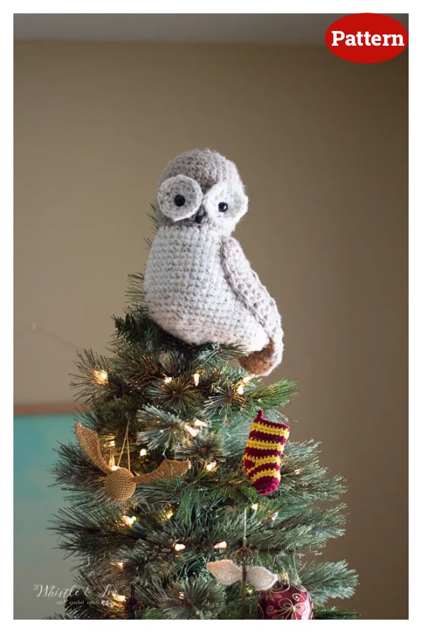 Rustic Owl Tree Topper Crochet Pattern