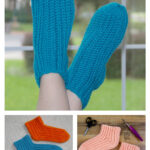 Super Easy Slipper Socks Free Crochet Pattern and Video Tutorial