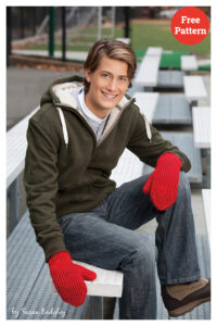 Basic Tunisian Stitch Mittens Free Crochet Pattern