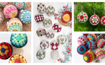 10+ Granny Christmas Bauble Ornament Crochet Patterns