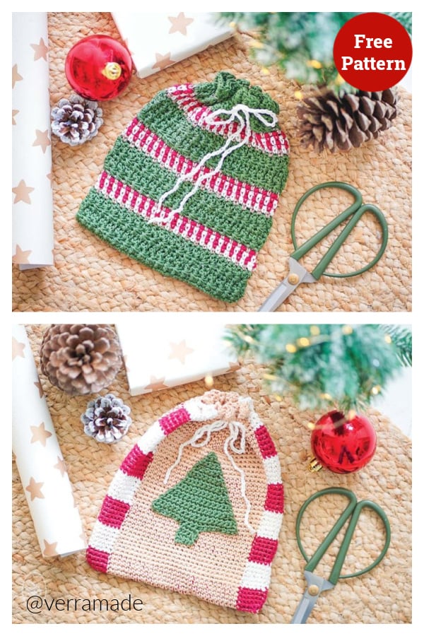 Christmas Giftbags Free Crochet Pattern
