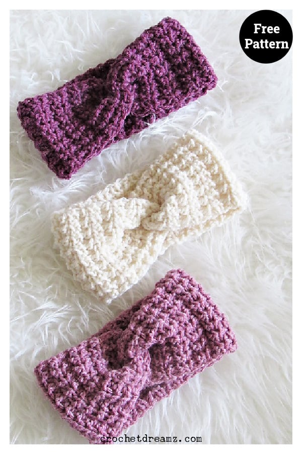 Eva Winter Headband Free Crochet Pattern 