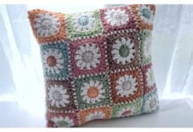 Happy Petal Pillow Free Crochet Pattern and Video Tutorial