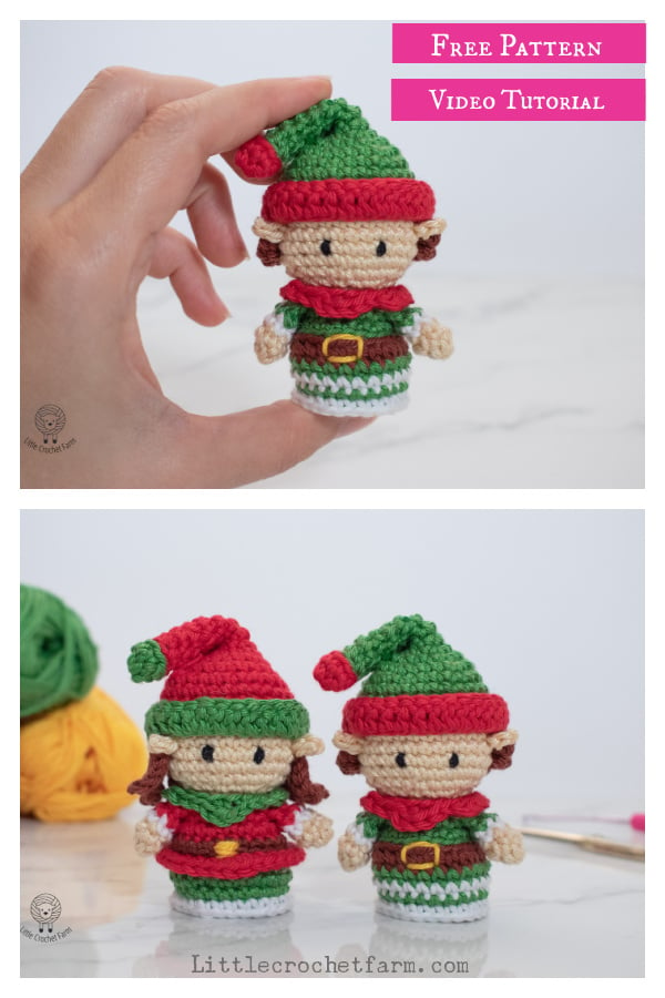 Mini Elf Amigurumi Free Crochet Pattern and Video Tutorial