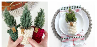 Mini Planter Cover Free Crochet Pattern and Video Tutorial