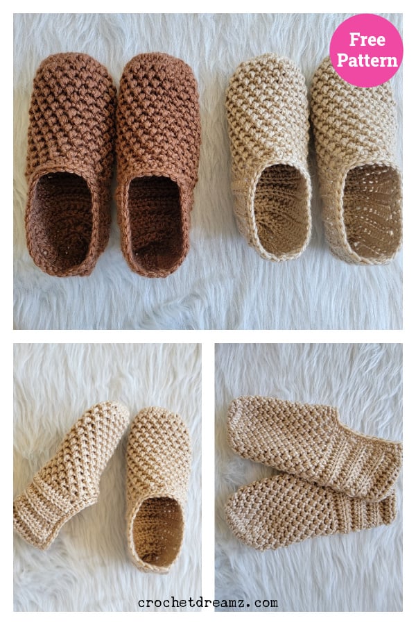 Sandra Slippers Free Crochet Pattern