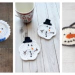 Snowman Coaster Free Crochet Patterns