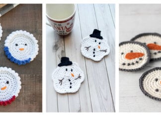 Snowman Coaster Free Crochet Patterns